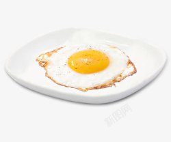 黄色煎蛋一盘煎蛋高清图片