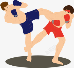 拳击对手素材卡通格斗搏击男人高清图片