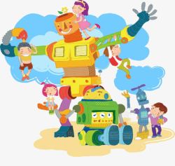 发光机器人玩具六一儿童节装饰高清图片