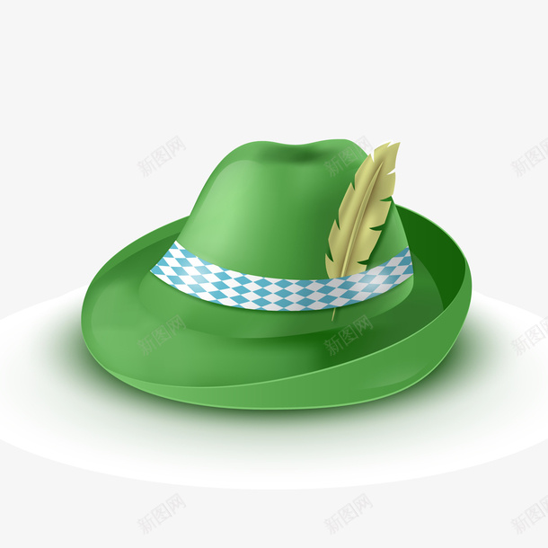 草绿色帽子png免抠素材_新图网 https://ixintu.com PNG免抠图下载 佩戴 绿帽子 羽毛 节日 装饰