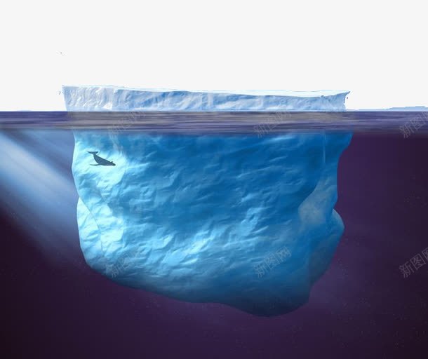 水面下的冰川png免抠素材_新图网 https://ixintu.com 冰 冰川 大海 山