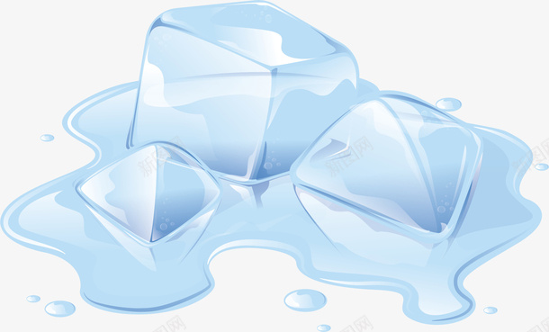 即将融化的夏季冰块png免抠素材_新图网 https://ixintu.com 冰块 夏季 夏季冰块 矢量png 蓝色冰块 融化的冰块