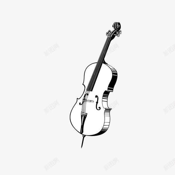 黑白大提琴png免抠素材_新图网 https://ixintu.com 乐器 西洋乐器 黑白大提琴
