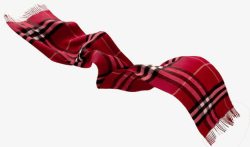 条纹围巾素材红色巴宝莉条纹格子围巾高清图片