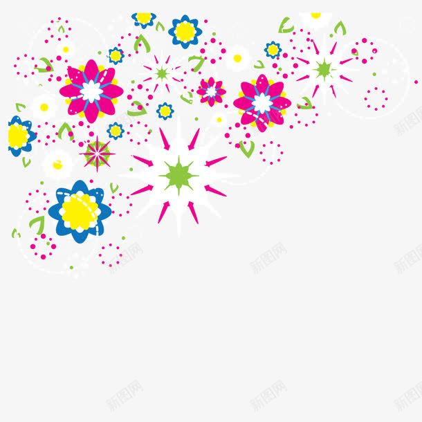 绚丽的花朵海报背景图png免抠素材_新图网 https://ixintu.com 五彩斑斓 星星点点 绚丽 花案