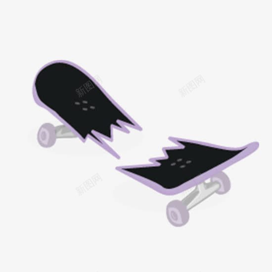 断裂的滑板png免抠素材_新图网 https://ixintu.com 坏掉 断裂 滑板 玩具