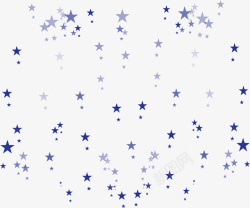 蓝色漂浮星星素材