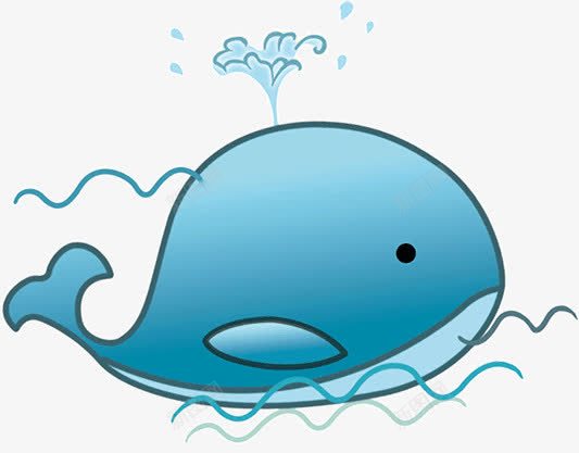 鲸鱼png免抠素材_新图网 https://ixintu.com 卡通鲸鱼 可爱 喷水的鲸鱼 鲸鱼