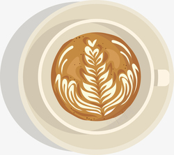 手工磨咖啡奶油拉花手工咖啡矢量图高清图片