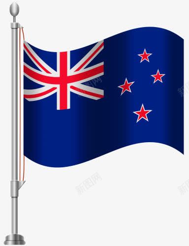 新西兰国旗png免抠素材_新图网 https://ixintu.com 国旗 新西兰 新西兰标志性 旗帜 米字旗 蓝色