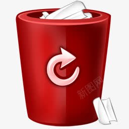 本红色图标png_新图网 https://ixintu.com bin computer garbage recycle recyclebin recycled red trash 回收 垃圾 本 电脑 红色的