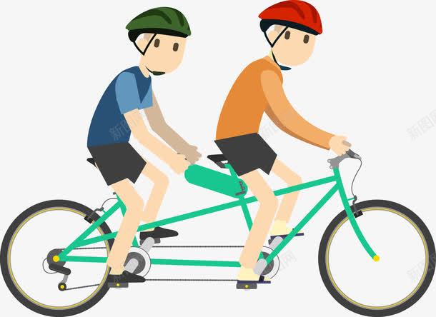 双人骑自行车png免抠素材_新图网 https://ixintu.com 单车 卡通人 卡通骑车的人 双人车 双人骑 矢量骑车的人 自行车 骑自行车 骑车 骑车人