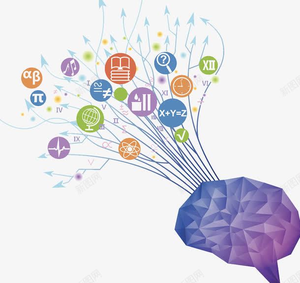 大脑创意思维数据png免抠素材_新图网 https://ixintu.com 创意 大脑 思维 数据