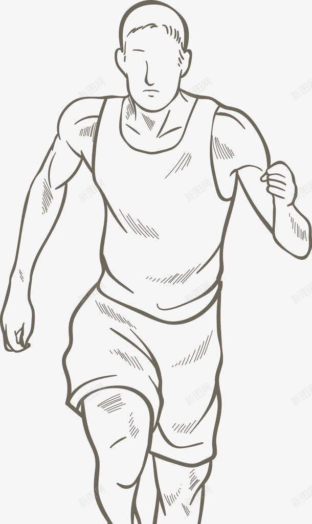 漫画人物奔跑画法图片