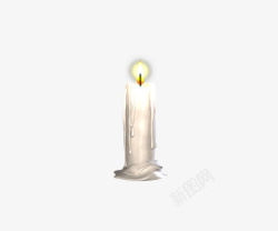微弱的火苗图片白色燃烧蜡烛高清图片