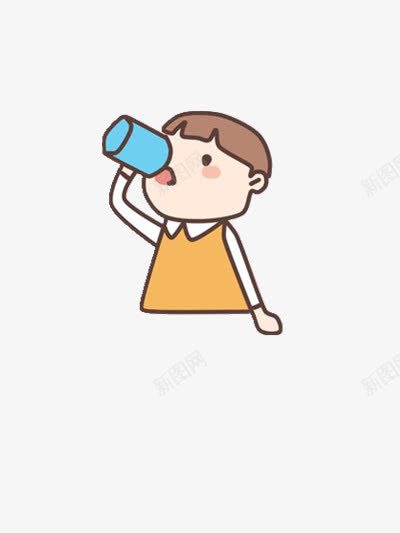 喝水的男孩png免抠素材_新图网 https://ixintu.com 天冷喝水 手拿水杯 水杯 注意保暖 男生 素材