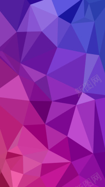 蓝紫色晶格化立体H5背景背景