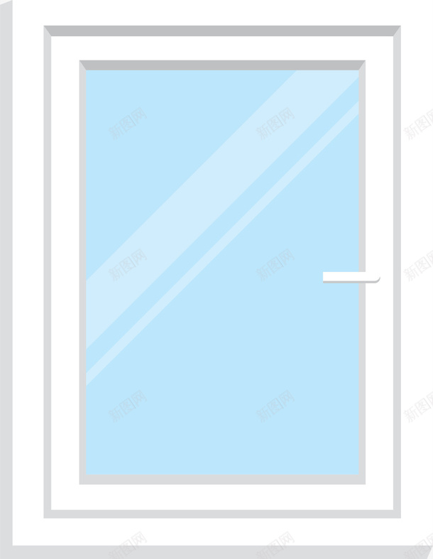 简单落地窗矢量图eps免抠素材_新图网 https://ixintu.com 玻璃窗 窗户 简单 落地 落地窗户 透明窗户 矢量图