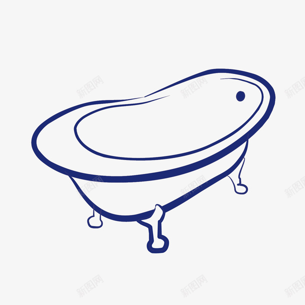 手绘浴缸png免抠素材_新图网 https://ixintu.com 卡通设计 卫浴配件 手绘浴缸 手绘设计 浴室用品 浴室设计