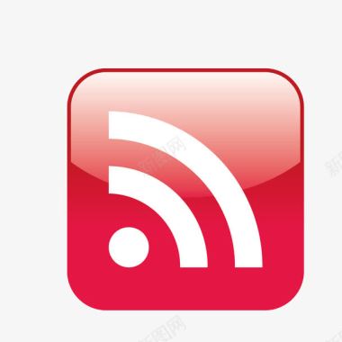 红色wifi信号标图标图标