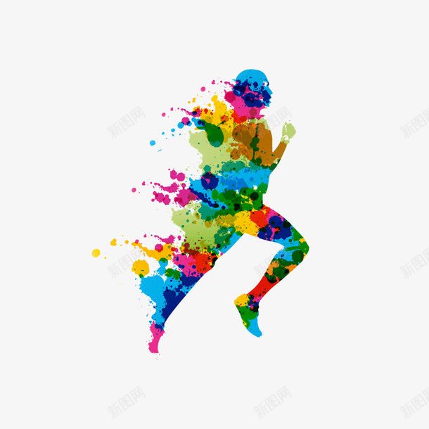 彩色跑步的男人png免抠素材_新图网 https://ixintu.com 奔跑 彩色跑步的男人 起跑 起跑线 跑 高清免扣素材
