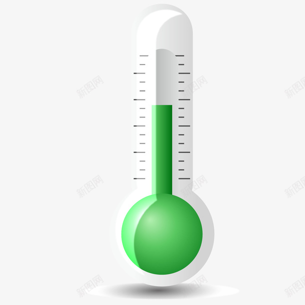 温度计图标矢量图ai_新图网 https://ixintu.com 图标 温度计 绿色 矢量图