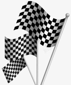 汽车1F1赛车黑白方格旗背景矢量图高清图片