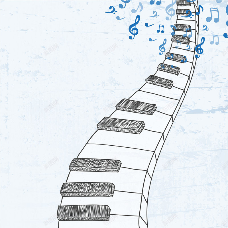 手绘音符钢琴琴键背景jpg设计背景_新图网 https://ixintu.com 卡通 手绘 海报 童趣 符 背景 钢琴琴键 音