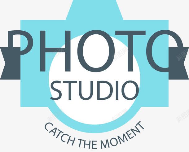 淡蓝色的摄影工作室标志图标png_新图网 https://ixintu.com 工作室logo 摄影工作室标志 摄影标志