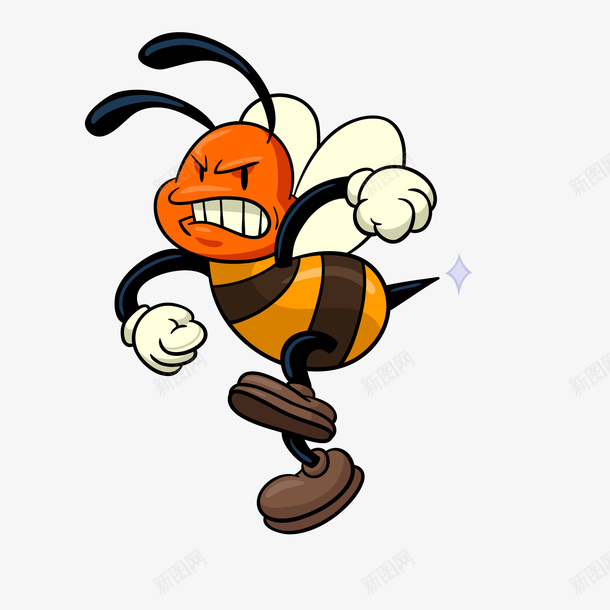 生气的蜜蜂昆虫png免抠素材_新图网 https://ixintu.com 卡通 恼火 懊恼 手绘 昆虫设计 生气 翅膀 蜂类 蜜蜂