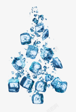 水珠子创意跳动的冰块高清图片