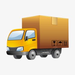 立体集装箱3D立体小货车集装箱高清图片