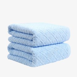 素色浴巾蓝色菱形块素色浴巾高清图片