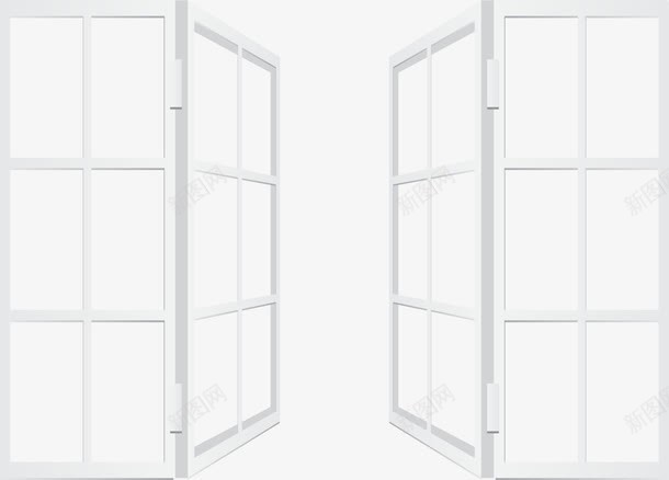 白色窗户png免抠素材_新图网 https://ixintu.com 白色 白色窗框 窗户 门 门窗