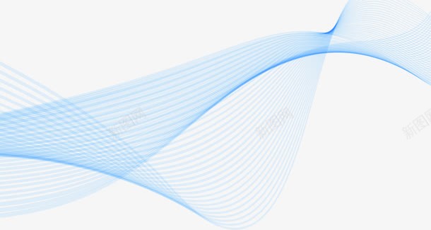 蓝色装饰曲线png免抠素材_新图网 https://ixintu.com 弧度线 柔和曲线 柔和线条 波浪线 线条 装饰曲线 飘逸曲线