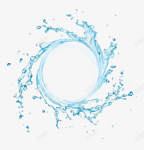 透明的蓝水圈png免抠素材_新图网 https://ixintu.com 圈 水 的 透明