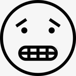 山楂Emoji填补担心脸概述中风图标高清图片