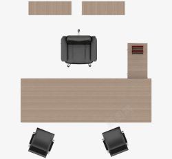 办公室户型户型图彩平图办公室木纹桌椅柜子高清图片