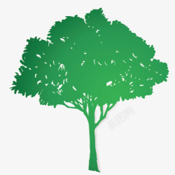 绿色参天大树折纸参天大树高清图片