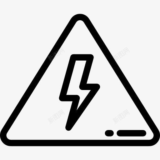 高电压图标png_新图网 https://ixintu.com 信号 形态 标志 电 电气 警告 高电压