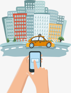 手机软件下载用手机预定出租车高清图片