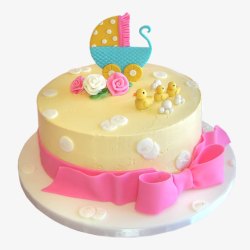 粉色卡通蛋糕卡通模型蛋糕高清图片