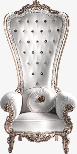 靠背椅子白色女王宝座高清图片