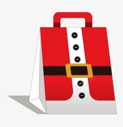 红色吊卡购物袋子衣服手提圣诞礼盒矢量图高清图片