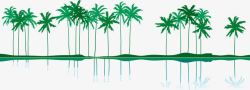 海岸线夏季椰子树岛高清图片