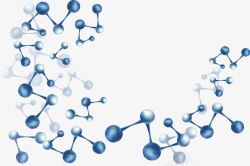 蓝色结构体蓝色生物分子结构高清图片