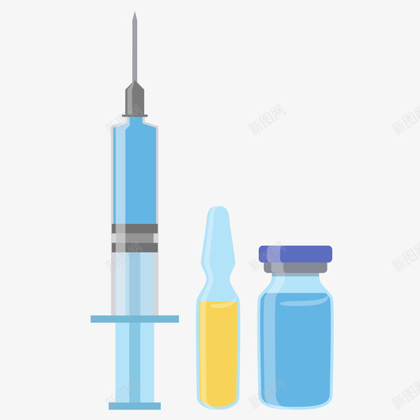 一支针筒和注射药水矢量图ai免抠素材_新图网 https://ixintu.com 医院 扁平化 手绘 手绘疫苗打针插画 打针 护士 注射 疫苗打针 矢量图 药水 药粉 针筒