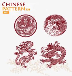 中国古代龙形图腾素材