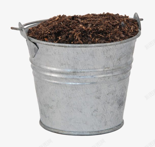铁桶里的土壤png免抠素材_新图网 https://ixintu.com 土块 土堆 土壤 桶 铁桶