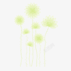 绿色清新首页图绿色小清新花朵装饰矢量图高清图片